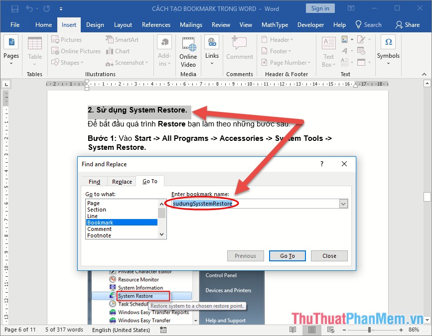 How To Create Bookmark In Word