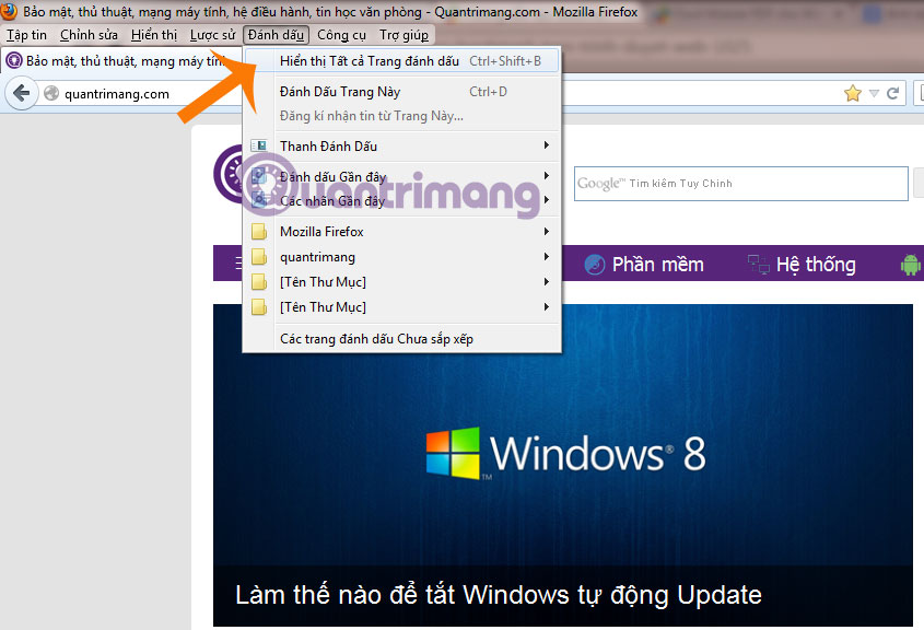 How to create bookmarks on Chrome, Coc Coc and Firefox browsers Picture 7