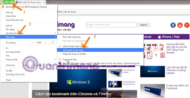 How to create bookmarks on Chrome, Coc Coc and Firefox browsers Picture 9