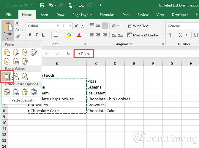 How to create bullet list in Excel Picture 17