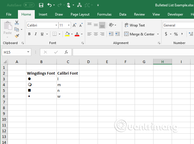 How to create bullet list in Excel Picture 18
