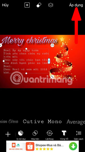 How to create Christmas cards on smartphones Picture 11