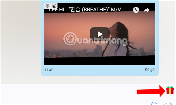 How to create Christmas cards on Zalo computer Picture 1