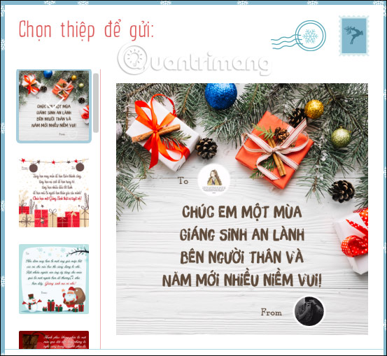 How to create Christmas cards on Zalo computer Picture 2
