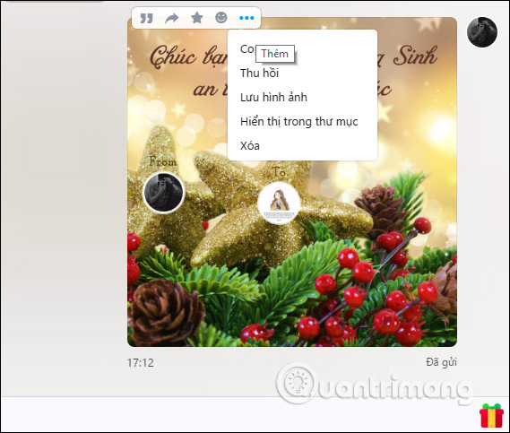 How to create Christmas cards on Zalo computer Picture 4
