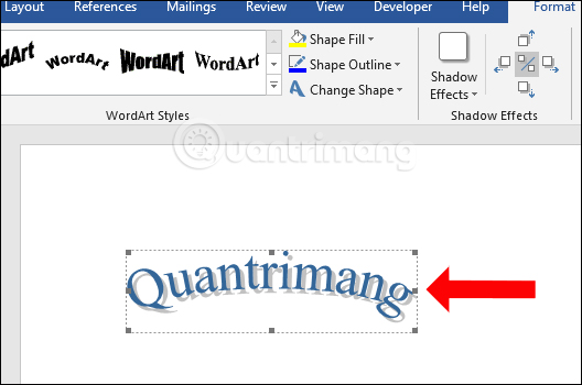 How to create curved typefaces in Word Picture 4