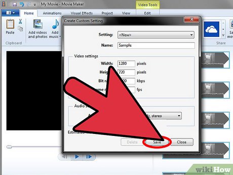 How to Create Custom Settings in Windows Live Movie Maker Picture 8