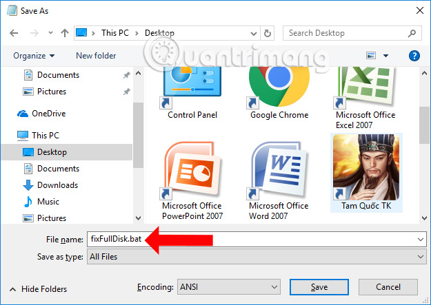 How To Create Disk Full BAT File Repair Windows 10 - TipsMake.com