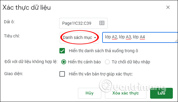 How to create drop down lists on Google Sheets Picture 5