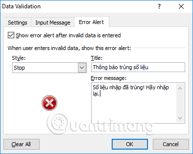 How to create duplicate data entry notifications on Excel Picture 3