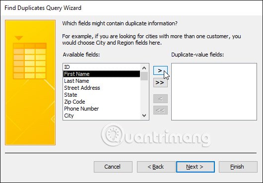 How to create duplicate search queries in Access 2016 Picture 5