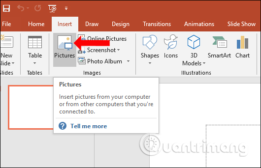 How to create effects for photos on PowerPoint Picture 1