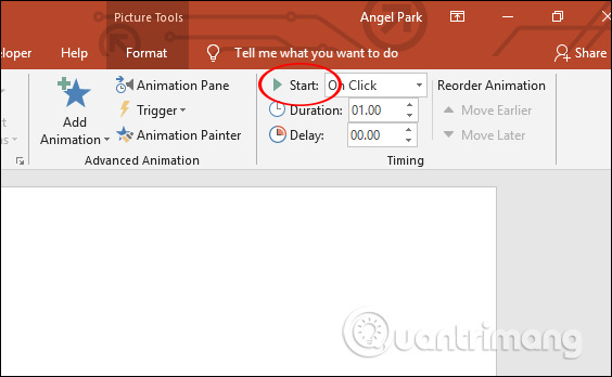 How to create effects for photos on PowerPoint Picture 8