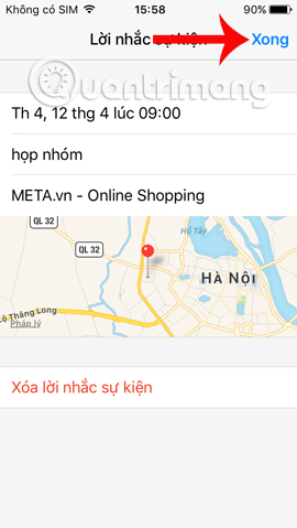How to create event reminder notifications on the Messenger application Picture 10
