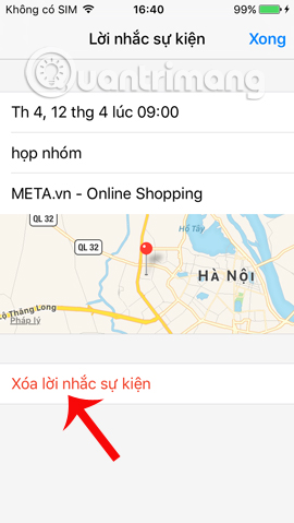 How to create event reminder notifications on the Messenger application Picture 13