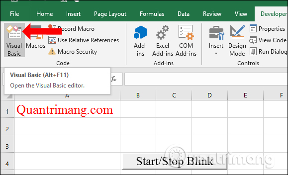 Как сделать мигающий текст в excel