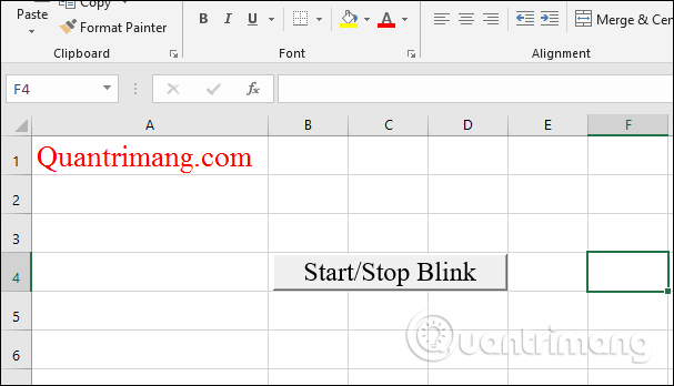 How To Create Flashing Letters On Excel