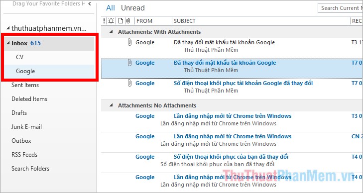 How to create folders in Outlook 2010, 2013, 2016 Picture 5