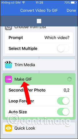 How to create gif images from videos with Workflow on iPhone Picture 13