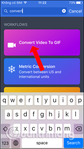 How to create gif images from videos with Workflow on iPhone Picture 5