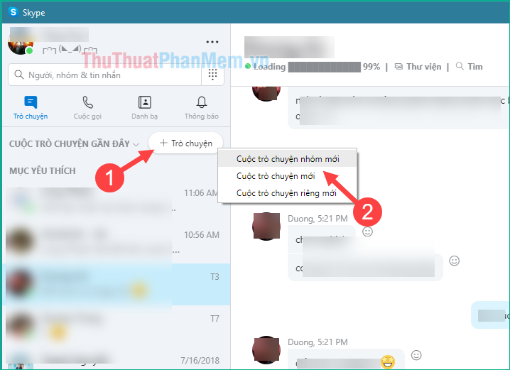 How to create group chats, group chats, group calls on Skype Picture 2