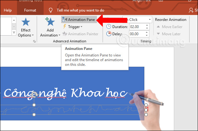 How to create handwritting PowerPoint effects Picture 12