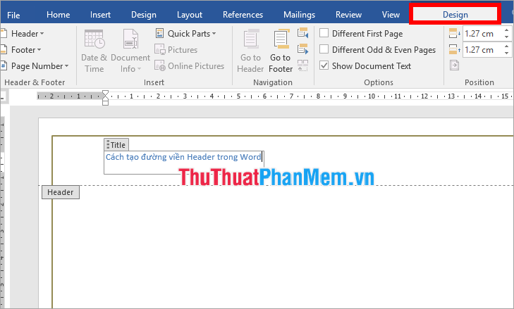 How to create Header and Footer borders in Word 2019, 2016, 2013, 2010 and 2007 Picture 4