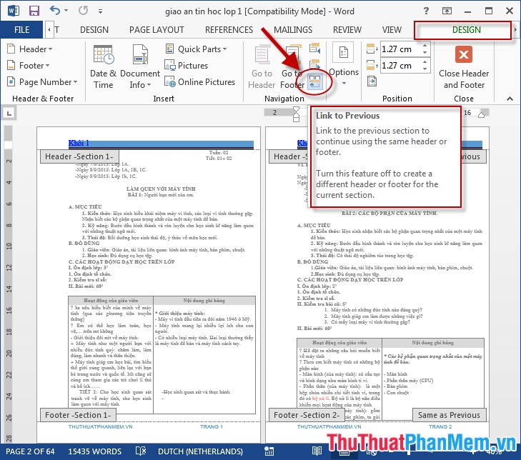 How to create Header and Footer in Word Picture 7