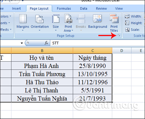 How to create Header in Microsoft Excel Picture 1