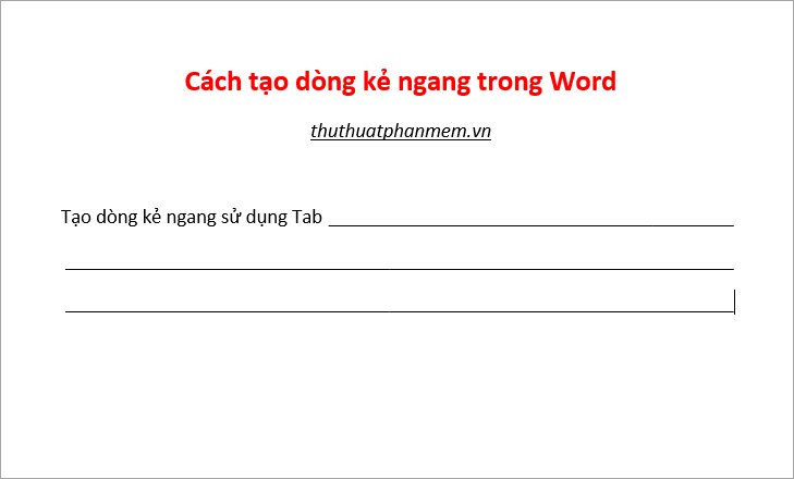 How to create horizontal lines in Word Picture 14