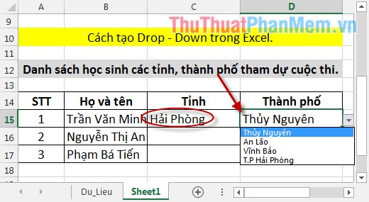 How to create List, Drop Down List in Excel Picture 13