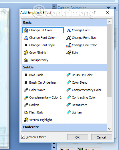 How to create motion effects on PowerPoint Picture 4