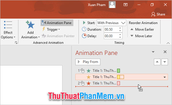 How to create multiple effects for an object in PowerPoint Picture 7