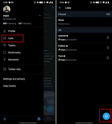 How to create multiple timelines on Twitter home screen Picture 1