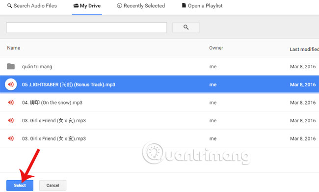 How to create music list in Google Drive Picture 5