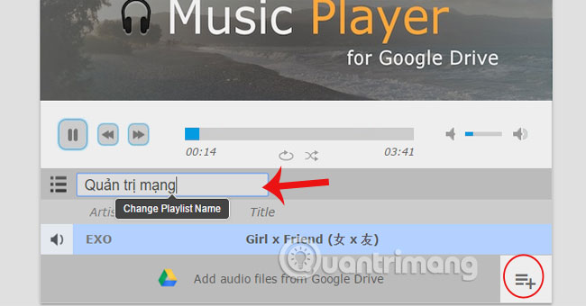 How to create music list in Google Drive Picture 6