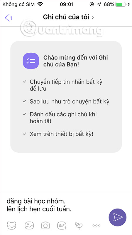 How to create notes in Viber Picture 3