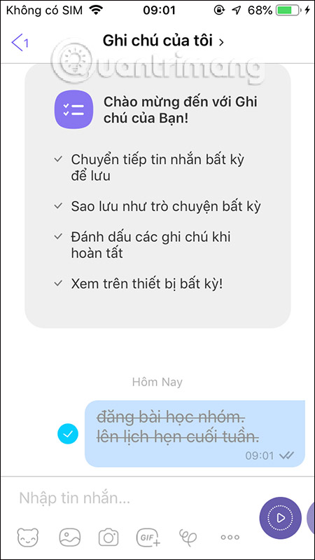 How to create notes in Viber Picture 4