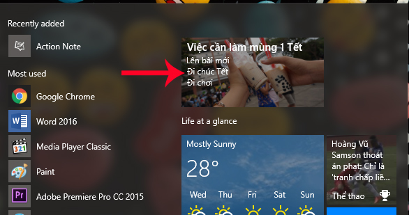 How to create notes on Action Center for Windows 10 Picture 6