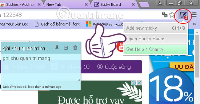 How to create notes on Google Chrome does not need software Picture 4