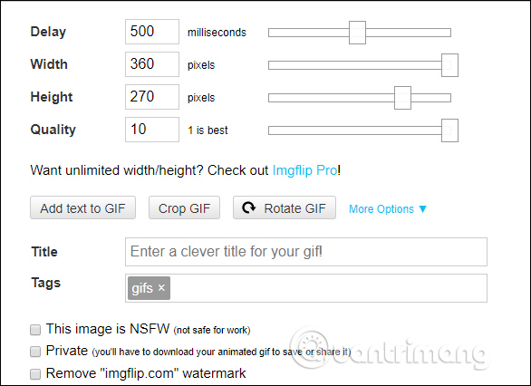 How to create online animations on Imgflip Picture 4