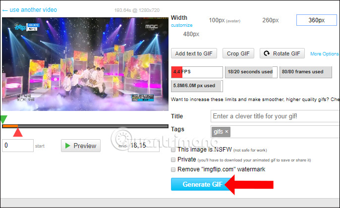 How to create online animations on Imgflip Picture 9