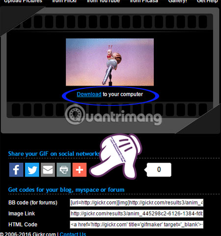 How to create online animations using Gickr Picture 9