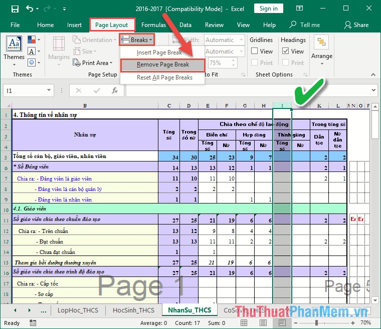 How to create page breaks and page breaks in Excel Picture 7