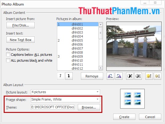 How to create photo albums with PowerPoint Picture 7