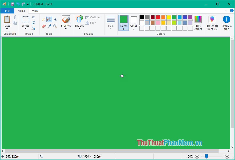 How to create photos in white, black or any color extremely easy with Paint on Windows Picture 7