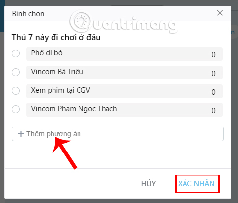 How to create Poll on Zalo computer Picture 5