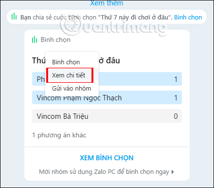 How to create Poll on Zalo computer Picture 7