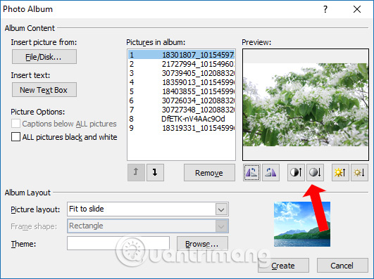 How to create PowerPoint photo album with effects Picture 4